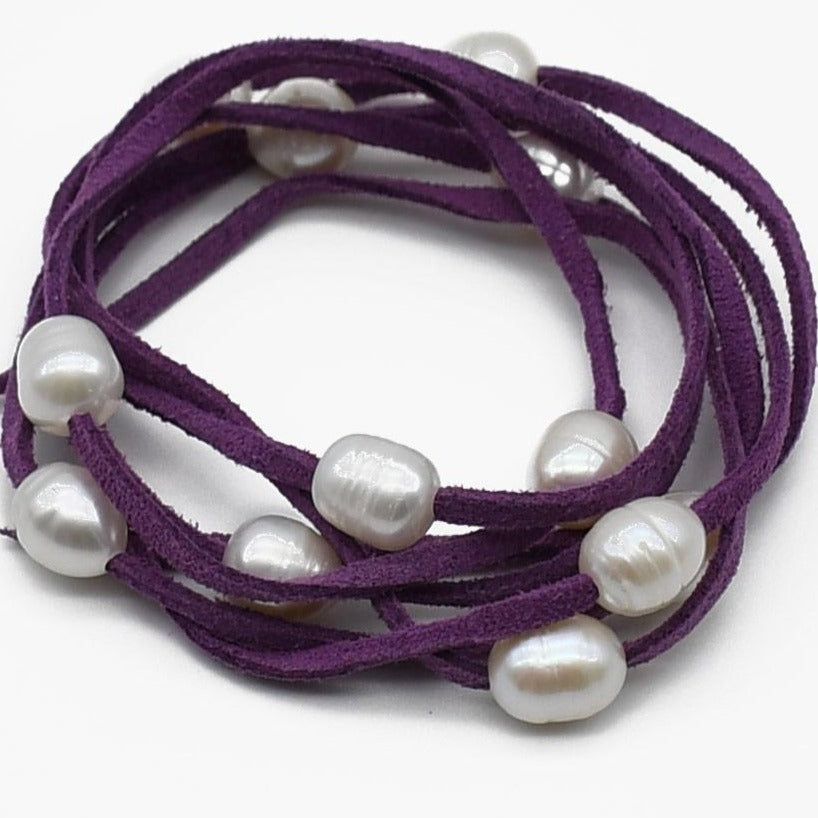 Collar-Pulsera El Nido Malva